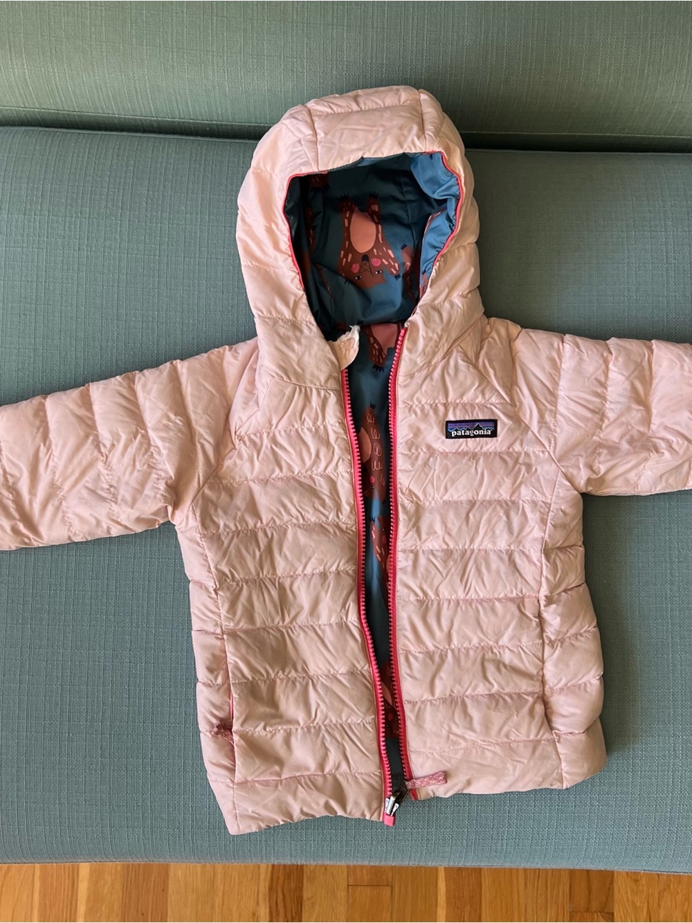 Baby Reversible Down Sweater Hoody 4T